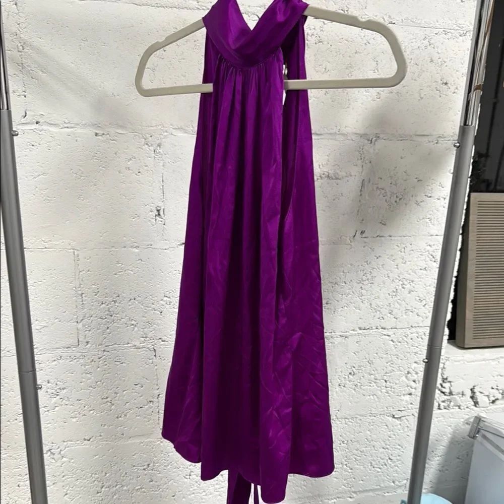 Ramy Brook Rich Purple Halter Top - NWT - Silk Top - Size Medium